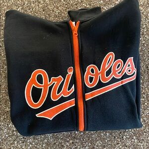 Majestic Black and Orange Orioles Jacket